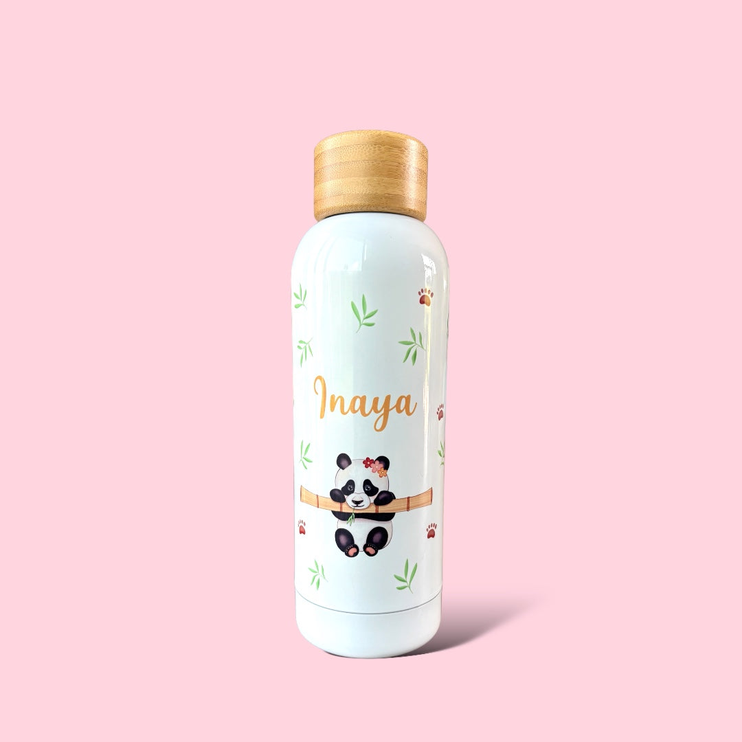 Gourde panda avec fleurs